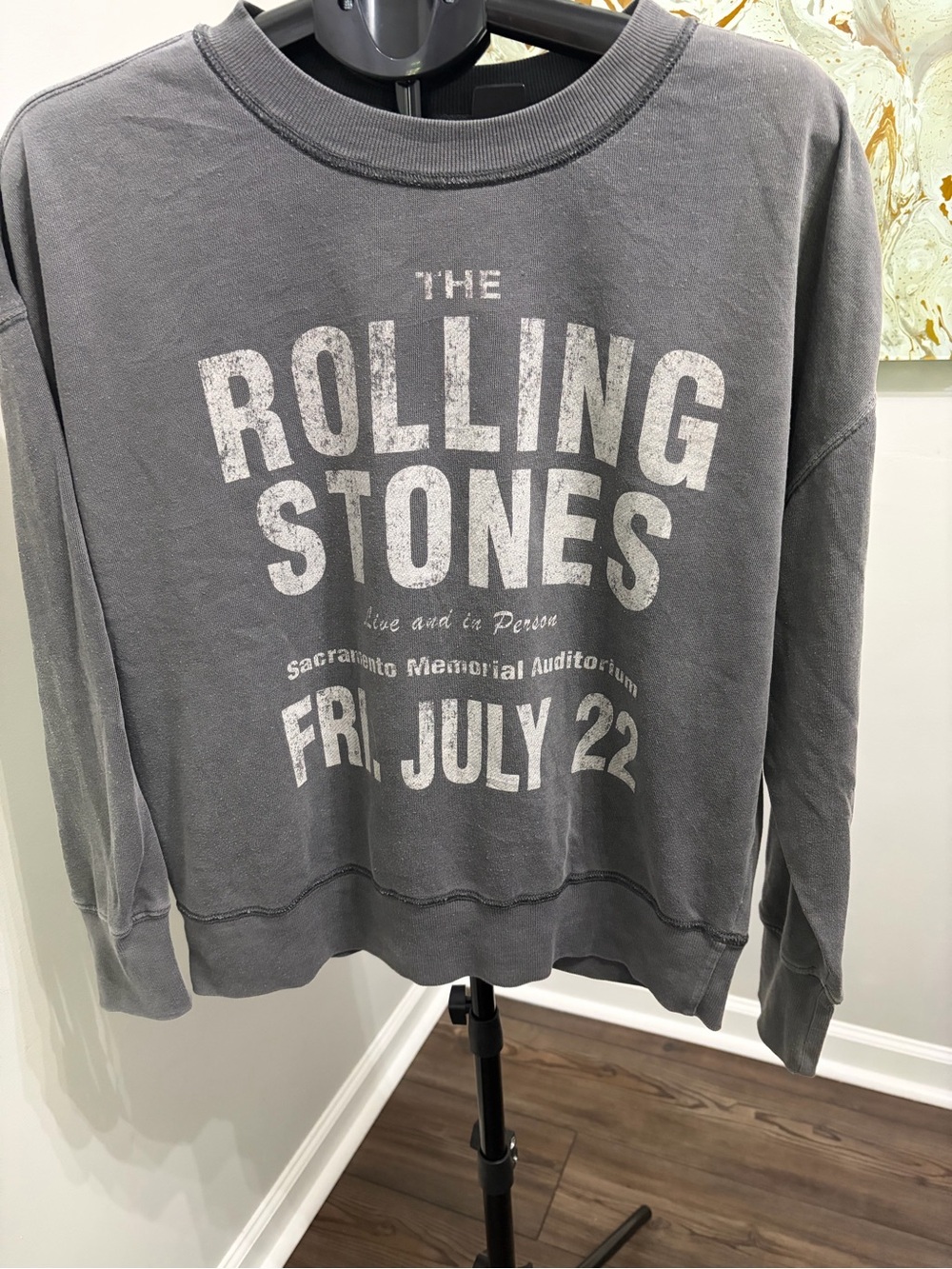 The Rolling Stones Gray Kids Pullover Sweatshirt with White Graphic